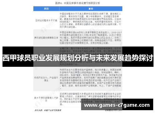 西甲球员职业发展规划分析与未来发展趋势探讨